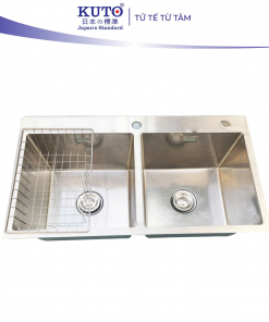 Chậu inox 304 xương cá 8245 KUTO Nhật Bản (CRB5)