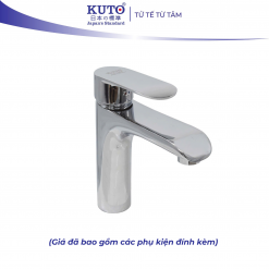Vòi Lavabo 1 lỗ KUTO Nhật Bản KT51 tay đồng (LA2)