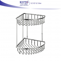 Kệ góc KUTO Nhật Bản 2 tầng inox 304 (Q005)