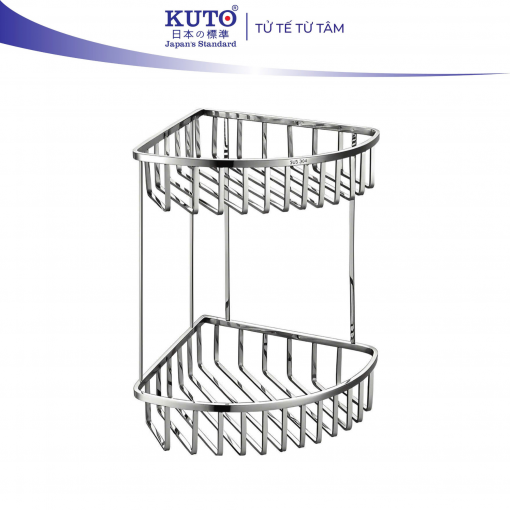 Kệ góc KUTO Nhật Bản 2 tầng inox 304 (Q005)