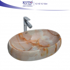 Chậu trên bàn vân đá đỏ KUTO Nhật Bản (AD9)
