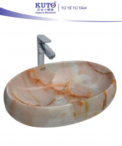 Chậu trên bàn vân đá đỏ KUTO Nhật Bản (AD9)