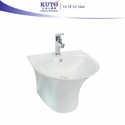 Chậu rửa treo tường liền chân KUTO Nhật Bản 1501 (KCRT003)