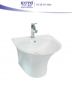 Chậu rửa treo tường liền chân KUTO Nhật Bản 1501 (KCRT003)