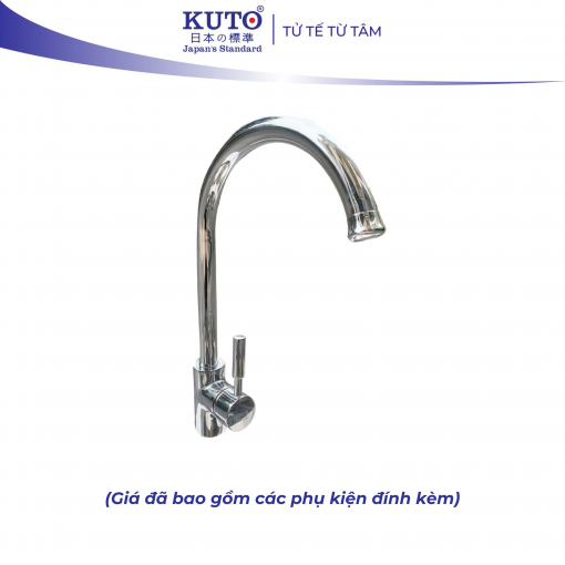 Vòi bếp không ren PK củ xoay KUTO Nhật Bản (VB5)