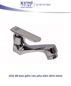 Vòi lavabo rửa lạnh chất liệu đồng KUTO Nhật Bản (K004)
