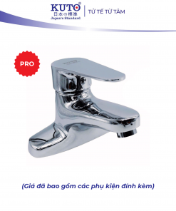 Vòi chậu 3 lỗ chống muối FE tay đồng KUTO Nhật Bản (VO5)