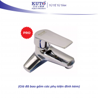 Vòi chậu 3 lỗ thân đồng, tay đồng KUTO Nhật Bản (J002)