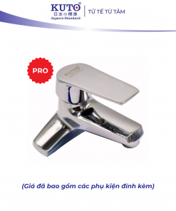 Vòi chậu 3 lỗ thân đồng, tay đồng KUTO Nhật Bản (J002)