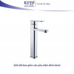 Vòi Lavabo 1 lỗ thân vuông KUTO Nhật Bản (K001)