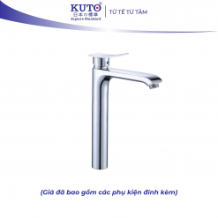 Vòi Lavabo 1 lỗ thân dài chất liệu đồng KUTO Nhật Bản (K006)