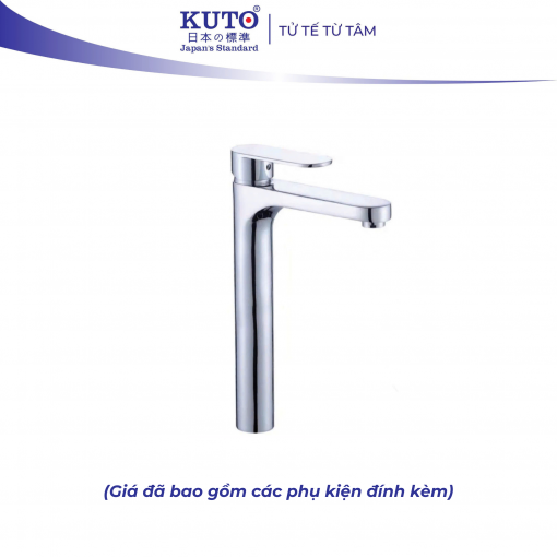 Vòi Lavabo thân dài tay tròn KUTO Nhật Bản (KB002)