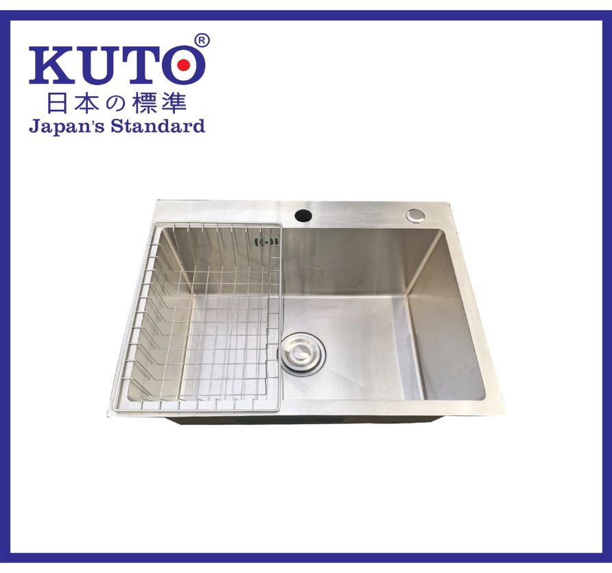 Chậu inox 304 đơn 6045 KUTO Nhật Bản có khả năng chống gỉ sét, chống ăn mòn và chịu được nhiệt độ cao