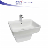 Chậu rửa treo tường liền chân KUTO Nhật Bản 1503 (KCRT005)
