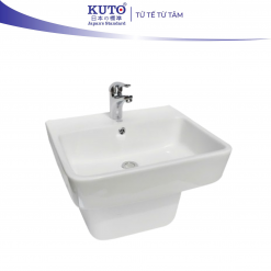 Chậu rửa treo tường liền chân KUTO Nhật Bản 1503 (KCRT005)