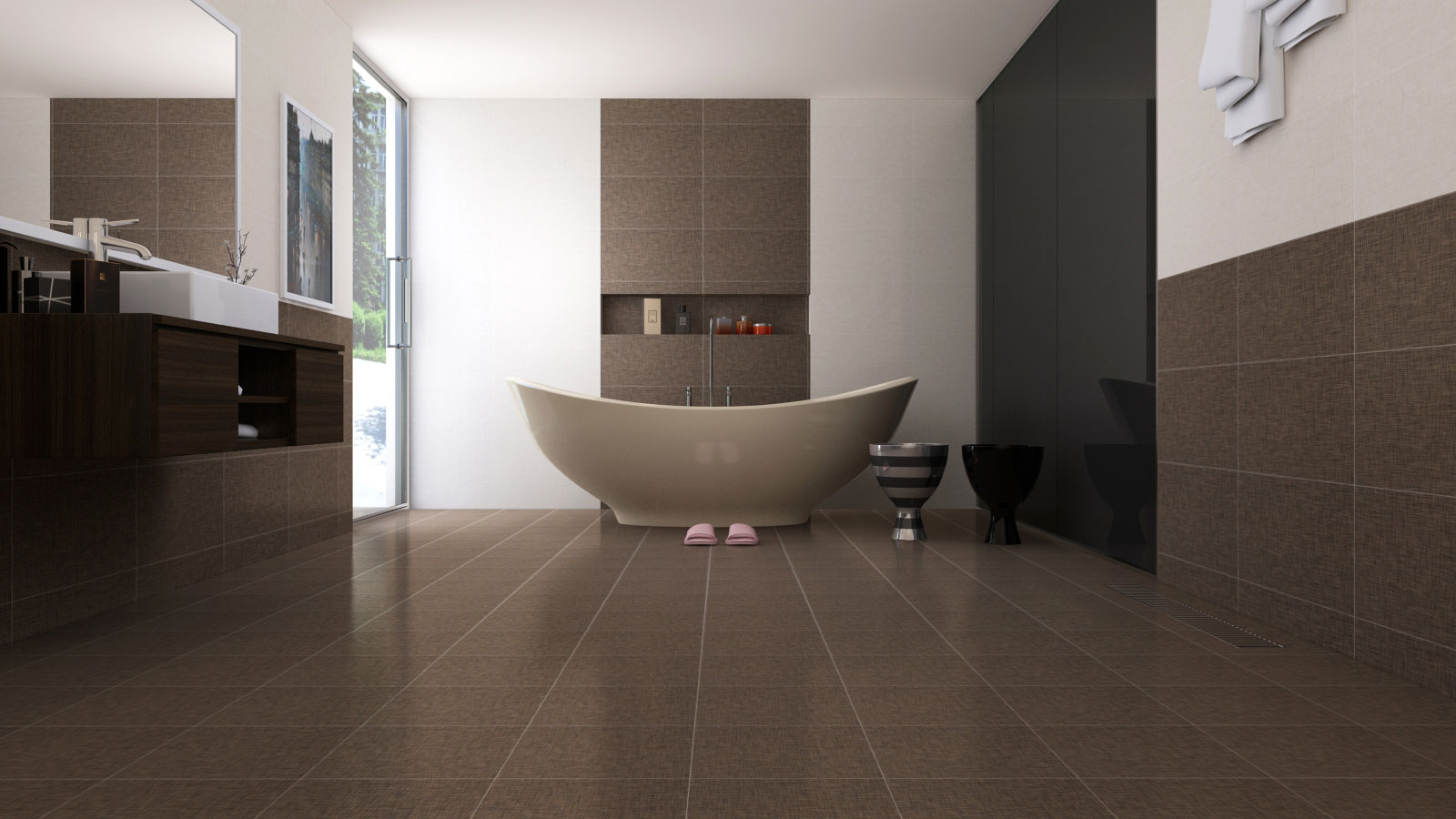 Chọn loại gạch có độ nhám cao là tiêu chí hàng đầu khi thiết kế - thi công nội thất nhà tắm