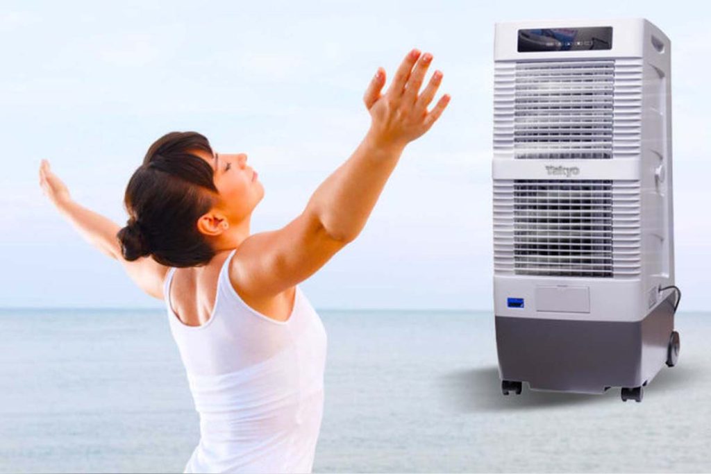 Quạt hơi nước giúp không khí trong nhà mát mẻ, trong lành