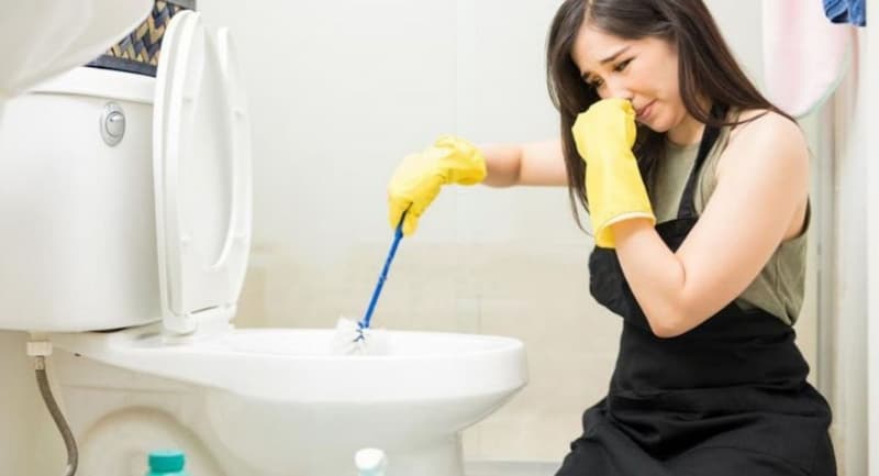 Ít dọn dẹp nhà vệ sinh là nguyên nhân khiến nhà vệ sinh bốc mùi khó chịu