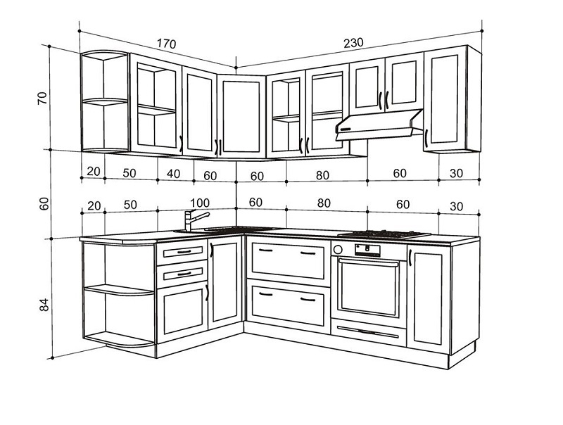 Tham khảo khoảng cách tiêu chuẩn giữa tủ bếp trên và tủ bếp dưới