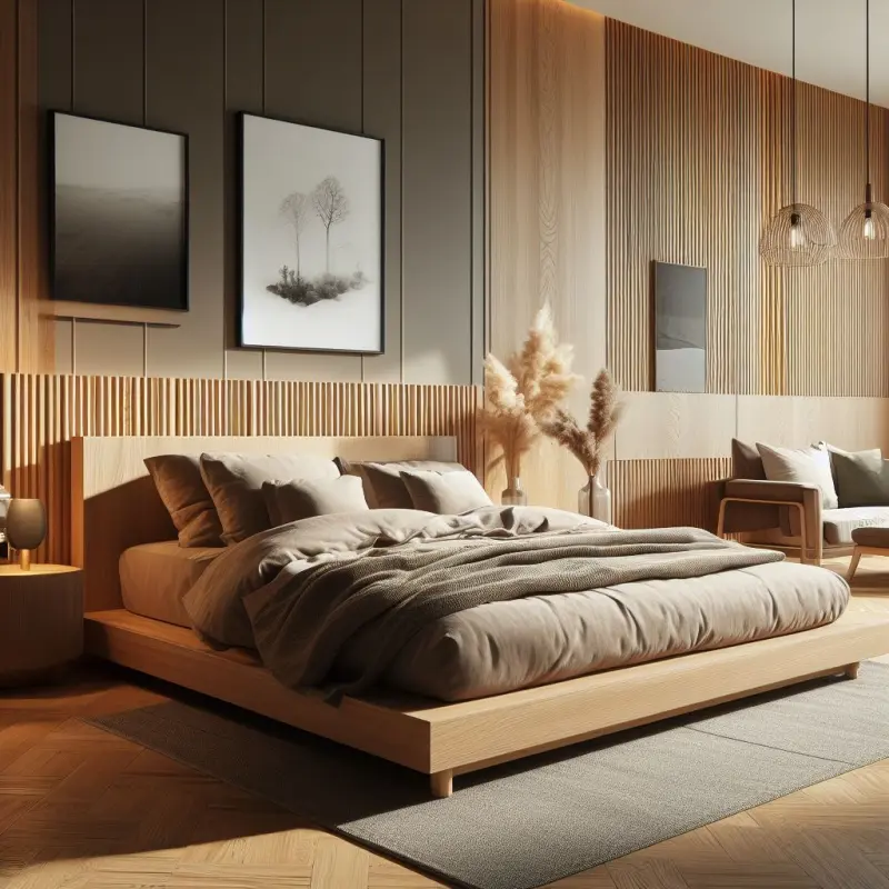 Phong cách thiết kế giường gỗ hiện đại