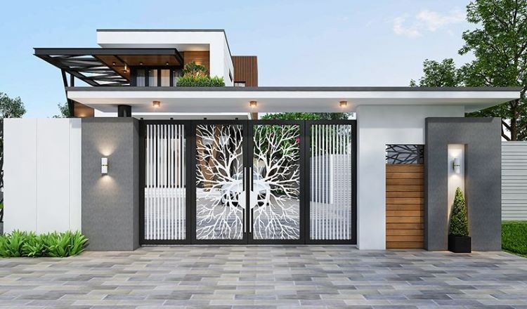 Chọn màu sơn cổng phù hợp với cả kiến trúc ngôi nhà
