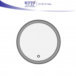 Gương Led tròn D60 có họa tiết 3 chế độ sáng và chế độ sấy KUTO Nhật Bản (O005)