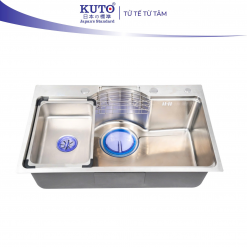 Chậu rửa bát 1 hố inox mờ KUTO Nhật Bản (M005)