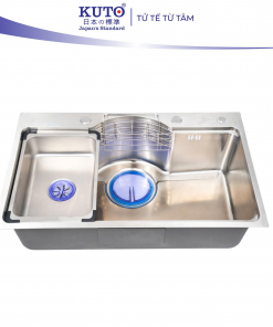 Chậu rửa bát 1 hố inox mờ KUTO Nhật Bản (M005)