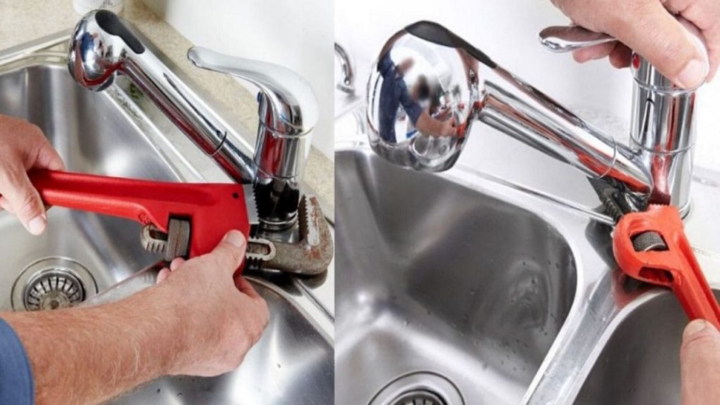 lắp vòi nước chậu rửa bát