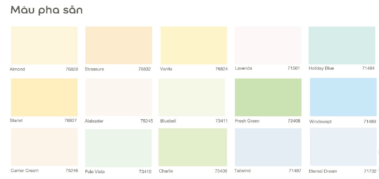 Với màu sơn chống thấm màu đa dạng, bạn có thể lựa chọn để phù hợp với mong muốn của mình 