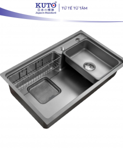 Chậu rửa bát 1 hố INOX 304 KUTO Nhật Bản (M007)