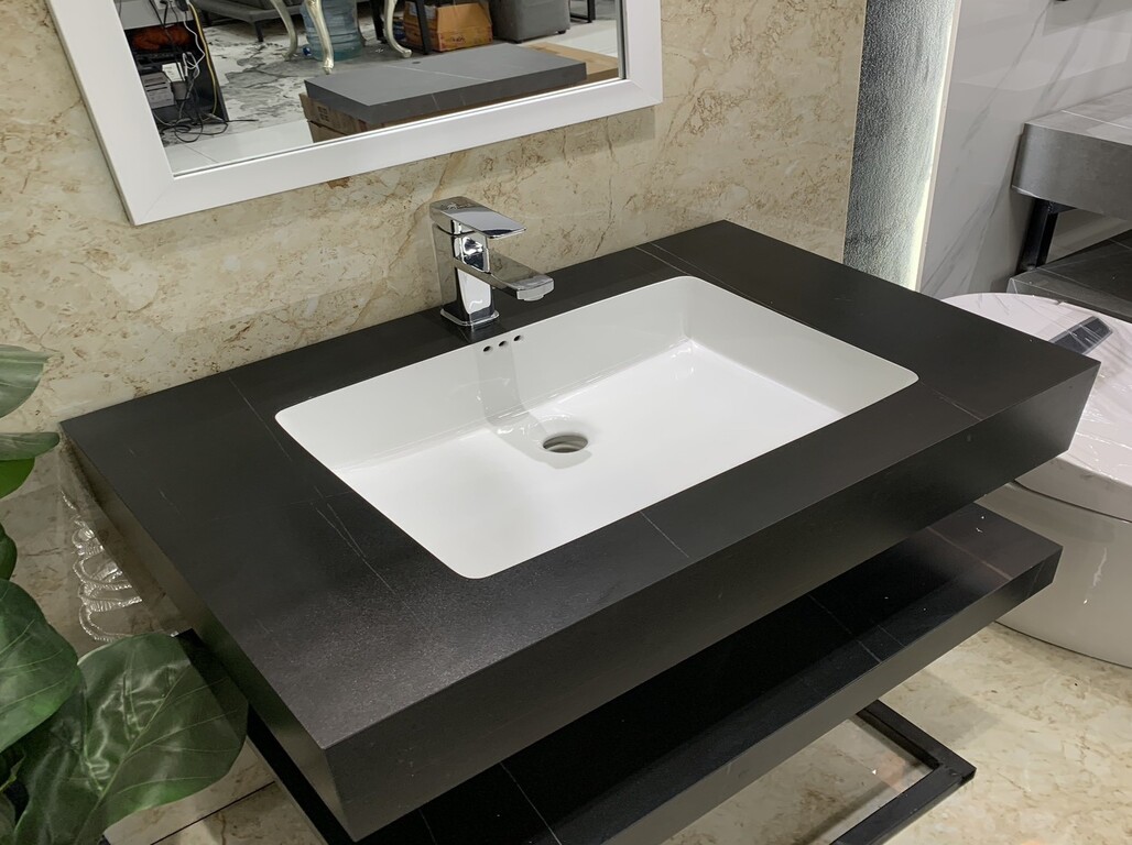 Bàn đá Lavabo 2 tầng đẹp, hiện đại