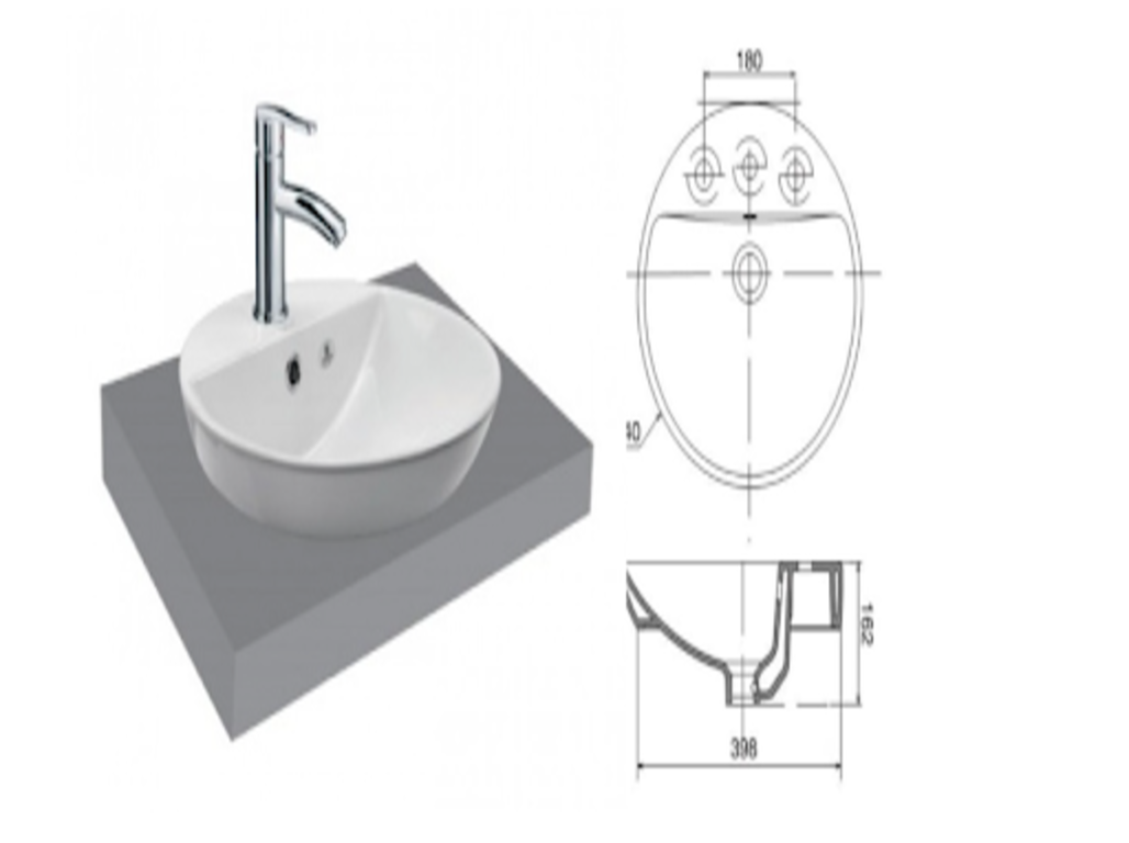 Kích thước lavabo dương vành